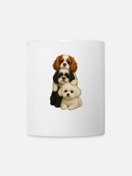 Chien Chiens Chiens mignons - Mug blanc - blanc