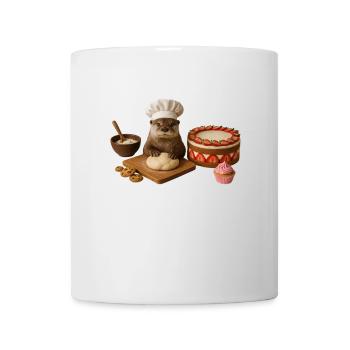 Otter Baking Cake Bread - Mug - white - Front