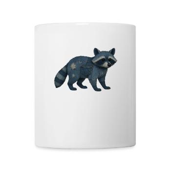 Denim raton laveur - Mug blanc - blanc - Devant