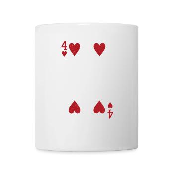 Cartes Coeur Quatre Skat Poker Doppelkopf - Mug blanc - blanc - Devant