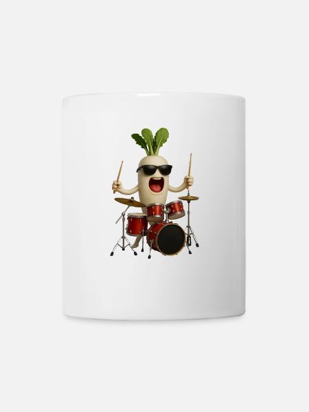 Tambours de radis - Mug blanc - blanc