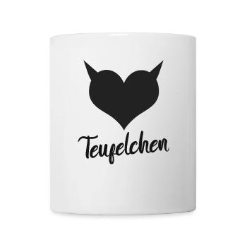 Teufelchen mit Herz Teufel Devil - Tasse - Weiß - Vorne