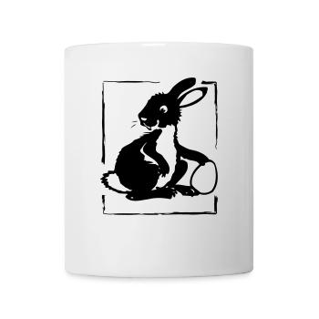 Bunny with Egg in a Frame | Vectorgraphic - Mug - white - Front