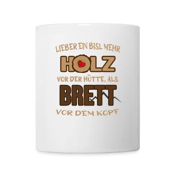 Hüttenwirtin Berghütte Almwirtschaft Hüttenleben - Tasse - Weiß - Vorne