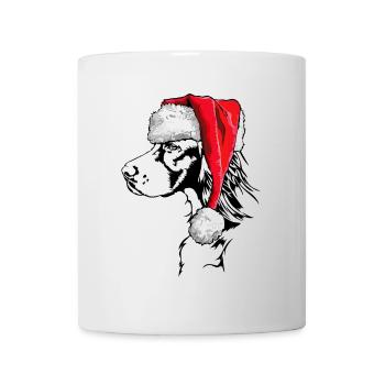 Père Noël Setter Chiens de Noël Wilsigns - Mug blanc - blanc - Devant