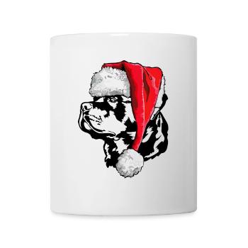 Père Noël Rottweiler Père Noël Père Noël Wilsigns - Mug blanc - blanc - Devant