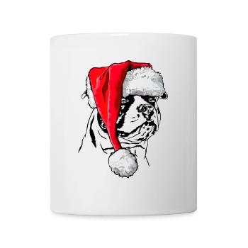 Père Noël bouledogue américain chiens de Noël Wilsigns - Mug blanc - blanc - Devant