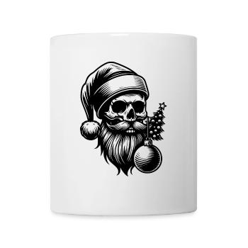 Santa Claus Skull with Christmas Ornament - Mug - white - Front