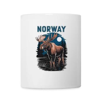 La Norvège avec l’orignal - Mug blanc - blanc - Devant