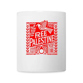 Free palestine - Tasse - Weiß - Vorne
