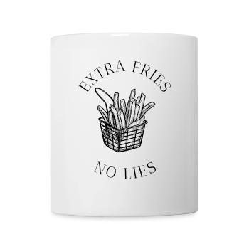 Frites supplémentaires, pas de mensonges - Mug blanc - blanc - Devant