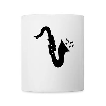 saxofon - Tasse - Weiß - Vorne