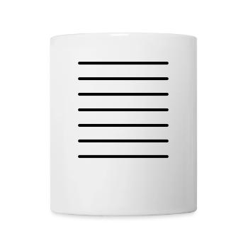 Gitter Linien Vorlage - Tasse - Weiß - Vorne