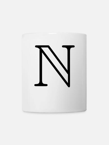 Ensemble de nombres naturels - Mug blanc - blanc