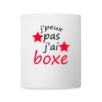 j'peux pas j'ai boxe - Mug blanc - blanc - Devant