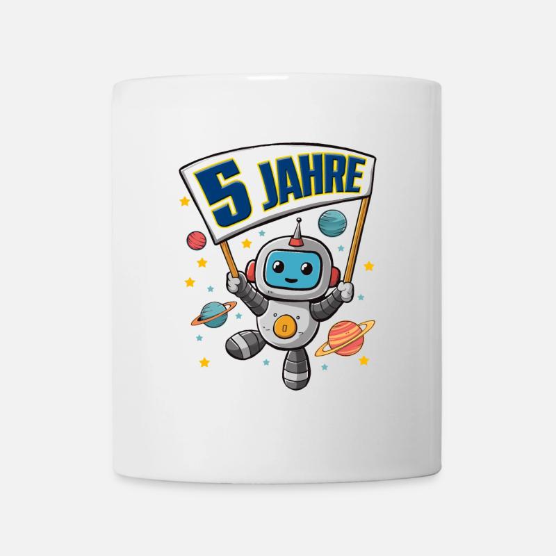 5. Geburtstag kleiner Raumfahrer Astronaut 5 Jahre - Tasse - Weiß