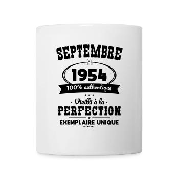 70-jähriges Jubiläum - September 1954 Perfektion - Tasse - Weiß - Vorne