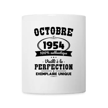 70-jähriges Jubiläum - Oktober 1954 Perfektion - Tasse - Weiß - Vorne