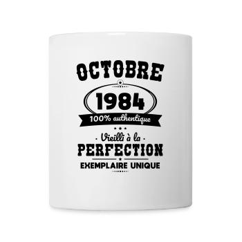 40-jähriges Jubiläum - Oktober 1984 Perfektion - Tasse - Weiß - Vorne