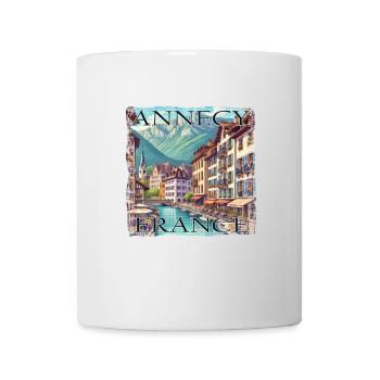 Annecy Old Town Water Canals Mountains Hiking Grunge - Mug - white - Front
