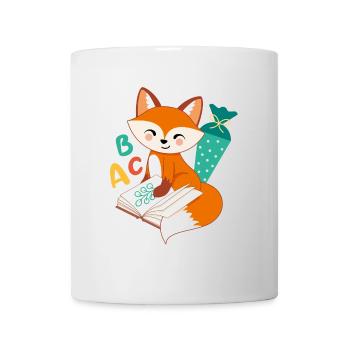 Fuchs mit Schultüte Einschulung Schulkind - Tasse - Weiß - Vorne