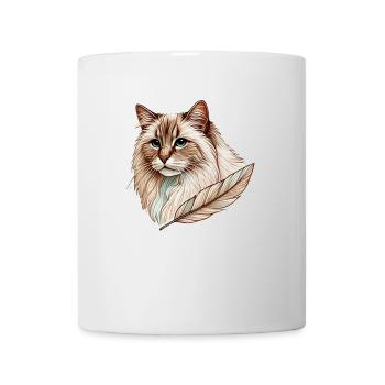 Elegant Cat - Feather Companion - Tasse - Weiß - Vorne