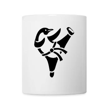 Pingouin Karaté Arts Martiaux Arts Martiaux Silhouette - Mug blanc - blanc - Devant