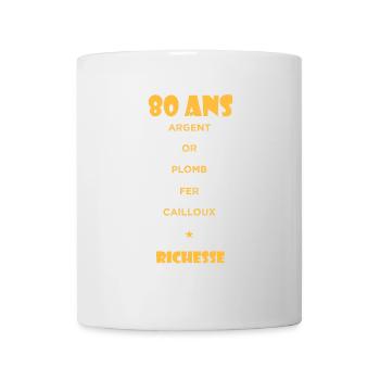 80 Ans Cadeau d anniversaire Drôle Cadeau 80 ans - Mug blanc - blanc - Devant