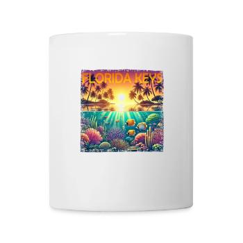 Florida Keys Taucher Schnorcheln Korallenriff - Tasse - Weiß - Vorne