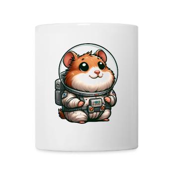 Hamster cochon d’Inde astronaute dans l’espace - Mug blanc - blanc - Devant