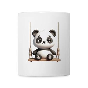 Süßer Panda Schaukel Cartoon - Tasse - Weiß - Vorne