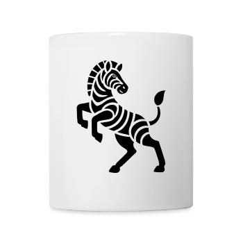 Zebra Silhouette Kunststück Minimal Design - Tasse - Weiß - Vorne