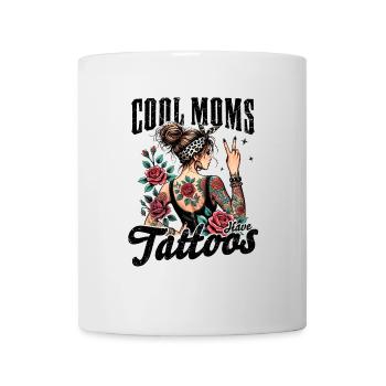 Les mamans cool ont des tatouages - Mug blanc - blanc - Devant