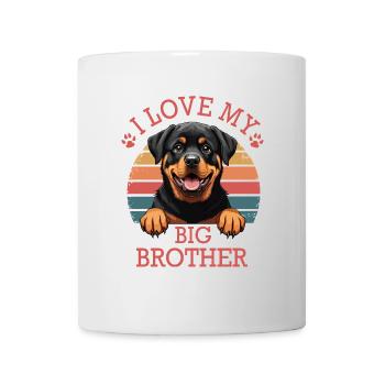 I love my big brother Rottweiler enfant bébé chien - Mug blanc - blanc - Devant
