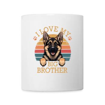 I love my big brother Berger Allemand enfant bébé - Mug blanc - blanc - Devant