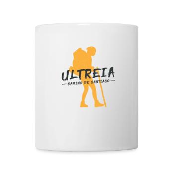 Camino de Santaigo. Jakobsweg, Ultreia T-Shirt Tee - Tasse - Weiß - Vorne