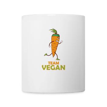 Laufende vegane Karotte Team Vegan - Tasse - Weiß - Vorne