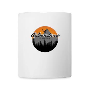 Adventure Nature Mountain Camping Hiking Outdoor - Mug - white - Front