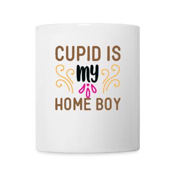 Cupid is my homeboy Geschenk Valentinstag Idee - Tasse - Weiß - Vorne