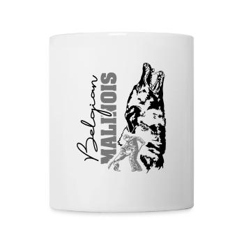 Le MALINOIS BELGE aboie le service de protection de Wilsign - Mug blanc - blanc - Devant