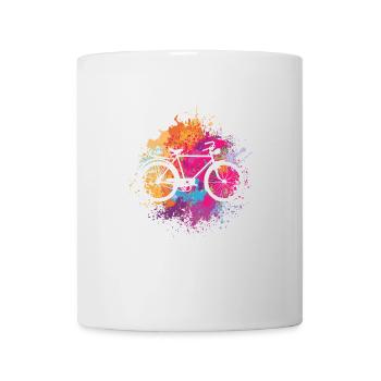 Vélo vintage avec des taches de peinture - Mug blanc - blanc - Devant