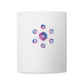 Purple and Blue Metatron Cube - Mug - white - Front
