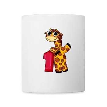 1. Geburtstag Giraffe 1.Klasse Geschenk - Tasse - Weiß - Vorne