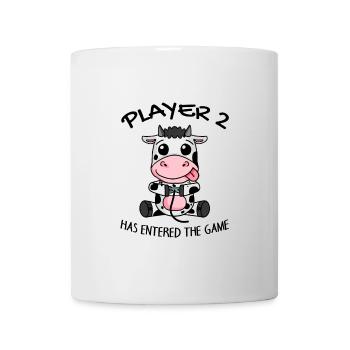 Zweite Kind Spieler 2 Baby Kuh Schwanger Geschenk - Tasse - Weiß - Vorne