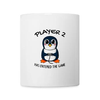 Zweites Baby Spieler 2 Baby Pinguin Schwanger - Tasse - Weiß - Vorne
