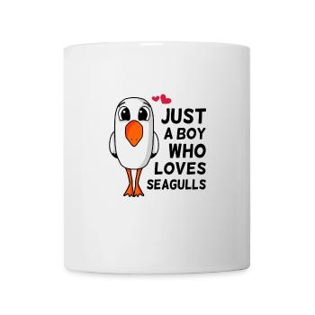 Only a boy who loves seagulls saying gift - Mug - white - Front