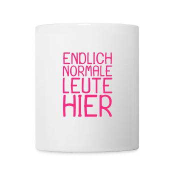 Normale Leute Lustiger Spruch lustig - Tasse - Weiß - Vorne