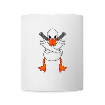Duck with gun - Mug - white - Front