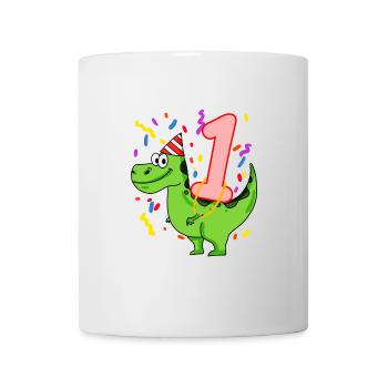 Dinosaurier Geburtstag 1 Jahre alt - Tasse - Weiß - Vorne