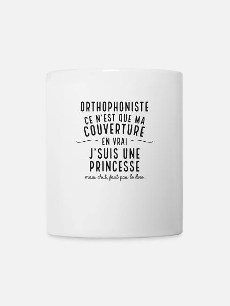 ORTHOPHONISTE, CE N'EST QUE MA COUVERTURE - Mug blanc - blanc